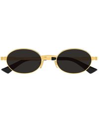 Bottega Veneta - Sonnenbrille Bv1470 S 001 Gold/Dunkelgrau Unisex - Lyst