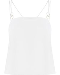 Nenette - Geplooide Top Met Sierbandjes - Lyst