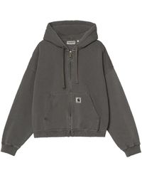 Carhartt - Hoodies & Sweatvesten ,Zwart ,Katoen Hooded Hoggard Jacket W - Lyst