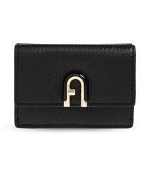 Furla - Accessoires ,Zwart ,Leer Idea Small Wallet - Lyst