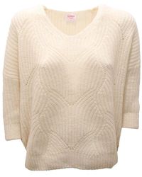 Sun 68 - Porzellan V-Ausschnitt Pullover - Lyst