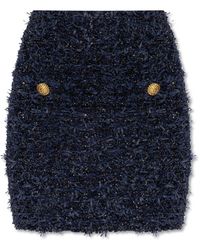 Balmain - Tweed Mini-Rok - Lyst