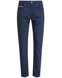 Harmont & Blaine - Broeken ,Blauw ,Katoen Slim Fit Broeken - Lyst