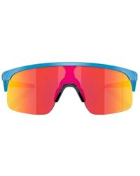 Oakley - Accessoires ,Blauw ,Jeugd Sportieve Zonnebril Prizm Ruby Blauw - Lyst