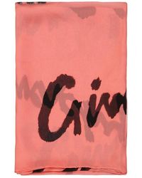 Givenchy - Seiden monogramm logo bedruckter schal - Lyst