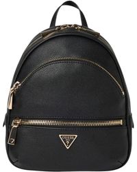 Guess - Tassen ,Zwart ,Leer Manhattan Ii Rugzak - Lyst
