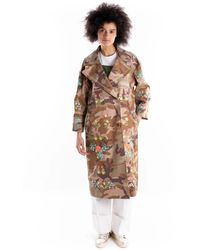 5 PROGRESS - Jassen ,Veelkleurig ,Denim Lange Bull Denim Jas Met Camouflageprint En Bloemenborduursel - Lyst