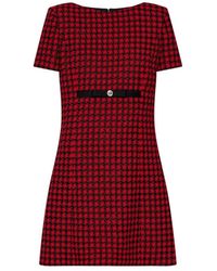 Versace - And Tweed Mini Dress - Lyst