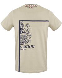 Aquascutum - Kurzarm rundhals baumwoll t-shirt - Lyst