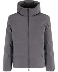 Herno - Jassen ,Grijs ,Leer New Impact Down Jacket - Lyst