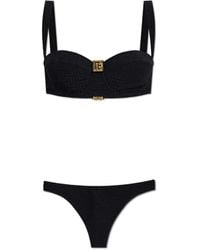 Balmain - Bikini Met Logoplakkaat - Lyst