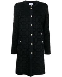 Ferragamo - Jassen ,Zwart ,Polyester Casual Zwarte Jas Met Viscosemix - Lyst