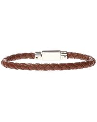 Ferragamo - Accessoires ,Bruin ,Leer Gevlochten Armband - Lyst