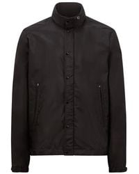 Moncler - Jassen ,Zwart ,Nylon Windjack Met Verborgen Capuchon - Lyst