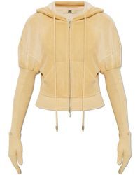 KNWLS - Hoodies & Sweatvesten ,Geel ,Leer Velour Sweatshirt Paris - Lyst