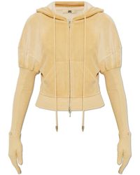 KNWLS - Hoodies & Sweatvesten ,Geel ,Leer Velour Sweatshirt Paris - Lyst