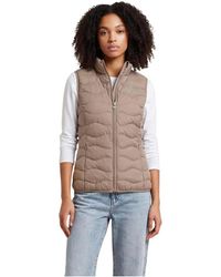 EA7 - Jassen ,Polyester Mouwloos Vest Met Ronde Hals - Lyst