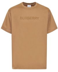 Burberry - Logo print baumwoll t-shirt - Lyst