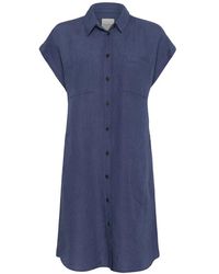 Part Two - Kleedjes ,Blauw ,Linnen Ellenapw Jurk Oceana - Lyst