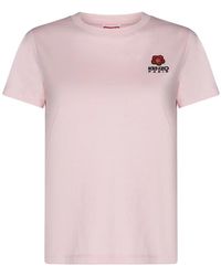 KENZO - T-shirt con fiore ricamato boke - Lyst