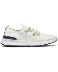 Brunello Cucinelli - Cotton Chiné Knit Sneakers - Lyst