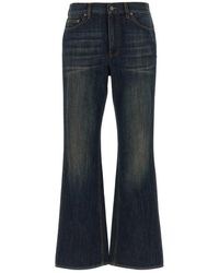 Burberry - Jeans ,Blauw ,Leer Doria Flared Jeans - Lyst