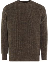 Barbour - Truien & Vesten ,Bruin Crew Neck Sweater - Lyst