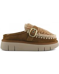 Mou - Schoenen ,Bruin ,Wol Bounce Clog - Lyst