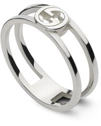 Gucci - Interlocking Interlocking G Ring Aus Sterlingsilber Klein 6Mm - Lyst