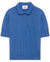 Alpha Studio - Tops ,Blauw ,Katoen Polo Shirt - Lyst