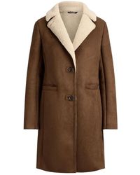 Ralph Lauren - Jassen ,Bruin ,Wol Single-Breasted Coats - Lyst