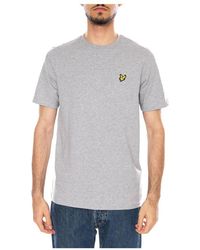 Lyle & Scott - Tops ,Grijs ,Katoen Cotton Crew Neck T-Shirt - Lyst
