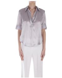 Dondup - Camisa gris mujer altura modelo - Lyst