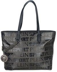 Philipp Plein - Elegante schwarze shopper-tasche mit logodruck und kreuzgurt - Lyst
