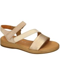 Gabor - Metallic Satin Velour Sandal - Lyst