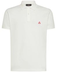 Peuterey - Weißes Poloshirt Mit Besticktem Logo - Lyst