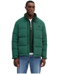 Trussardi - Logo-Patch Puffer Jas - Lyst