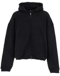 Represent - Hoodies & Sweatvesten ,Zwart ,Katoen Sweatshirt Met Logo-Borduursel Op De Capuchon En Verlaagde Schouders - Lyst