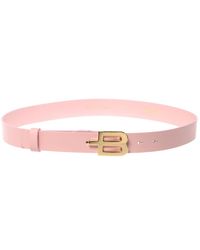 Baldinini - Accessoires ,Roze ,Leer Leren Riem - Lyst