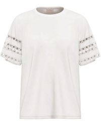 Marella - Tops ,Wit ,Katoen T-Shirt - Lyst