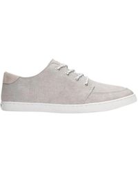 Hub - Neutrale Grijs Witte Canvas Schoenen - Lyst