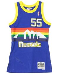 Mitchell & Ness - Fitness ,Blauw ,Polyester Nba Swingman Jersey Mutombo 55 - Lyst