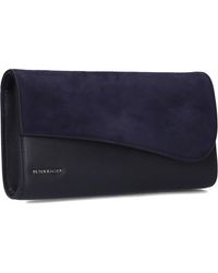 Peter Kaiser - Tassen ,Blauw ,Katoen Elegante Blauwe Clutch Voor Vrouwen - Lyst