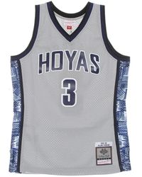 Mitchell & Ness - Fitness ,Grijs ,Polyester Georgetown Hoyas Basketball Tank Top - Lyst