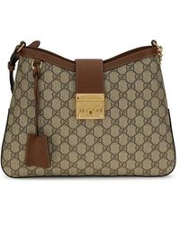 Gucci - Grote Hangslot Schoudertas - Lyst