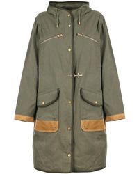 Fay - Soprabito trench coat verde - Lyst