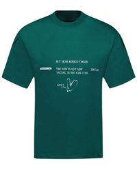 Adererror - Grünes baumwoll-t-shirt - stilvolles design - Lyst