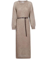 Brunello Cucinelli - Midi Dresses - Lyst