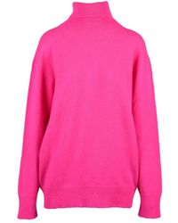 Amaranto - Truien & Vesten ,Roze ,Wol Dolcevita Over Turtleneck - Lyst