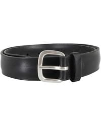 Orciani - Accessoires ,Zwart ,Zwart Bull Soft Leren Riem - Lyst